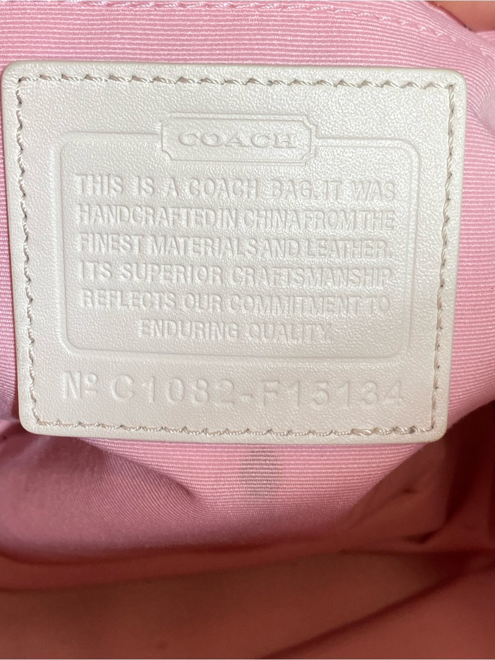 Coach Coral Pink Signature Stripe Tote with White Trim diaper bag - Picture 16 of 16